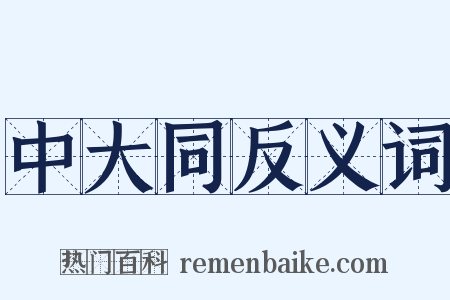 中大同反义词是什么意思的图片
